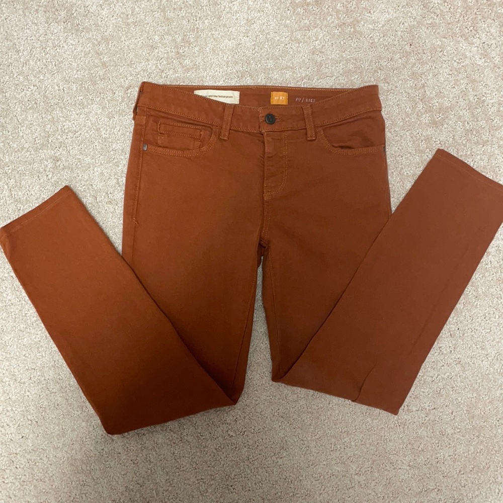 Pilcro size 27 burnt orange jeans